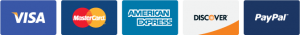 Visa MasterCard American Express Discover PayPal